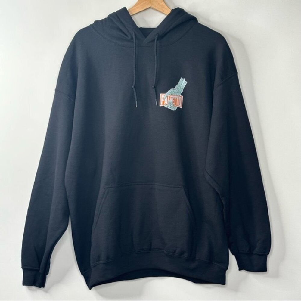 Gildan Pullover Hoodie Sweatshirt Black Long Sleeve